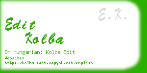 edit kolba business card